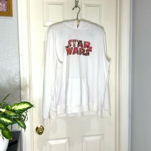 Disney Star Wars White Hoodie Sweater